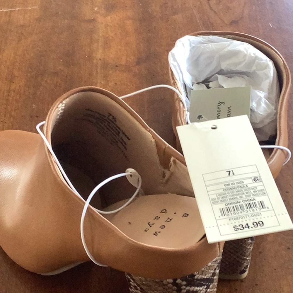 Cognac heeled mules - Picture 4 of 4